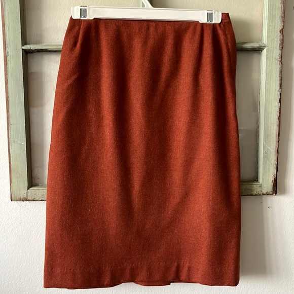 Vintage Evan Picone Two Piece Suit Pumpkin/Rust Jacket & Skirt circa 1950’s Sz S - Picture 7 of 17